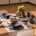 Nieuwe Design Color Glaze Dinerplaten Set